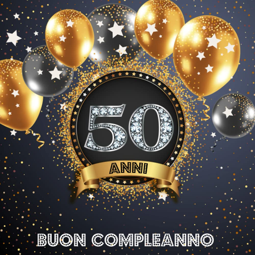 Buon Compleanno 50 Anni - Libro Ospiti: Libro Ospiti per Congratulazioni, Auguri - Foto 6 di 12