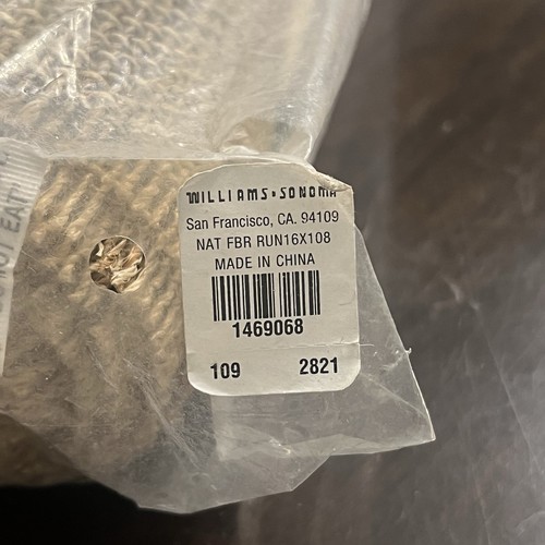 Williams Sonoma Naturfaser Tischläufer 16" x 108" 100% Ramie Neu mit Etikett - Bild 8 von 8