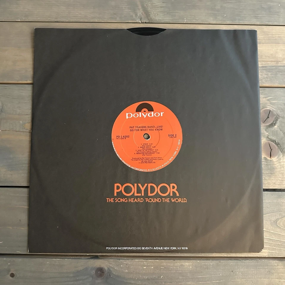 Pat Travers Band Go For What You Know LIVE Vinyl LP (1979) PD-1-6202 EX/EX - Image 3 of 4