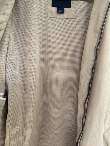 MEN'S LONDON FOG GOLF JACKET ~ ELASTIC WAIST ~ LARGE ~ KHAKI - Picture 18 of 22