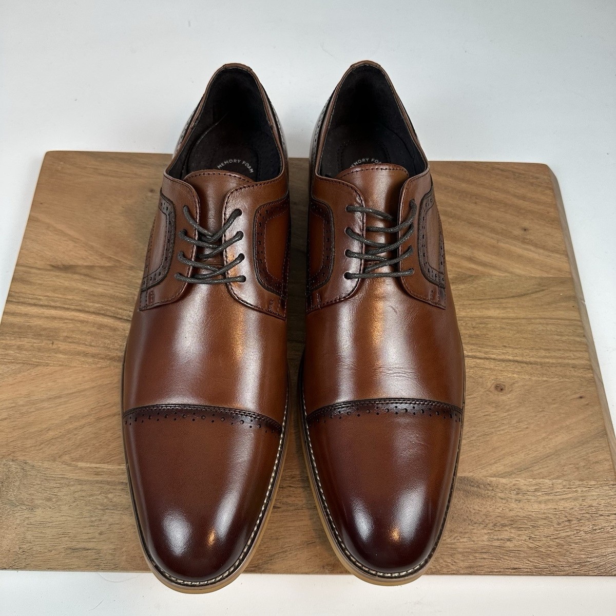 New Mens Stacy Adams Dickinson Cap Toe Oxford Leather Dress 