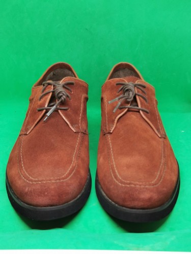 ZAPATOS DE CUERO DE GAMUZA VINTAGE HUSH PUPPIES/PUPPY COMM ROJO MARRÓN TALLA 11,5 M Raros - Imagen 22 de 24