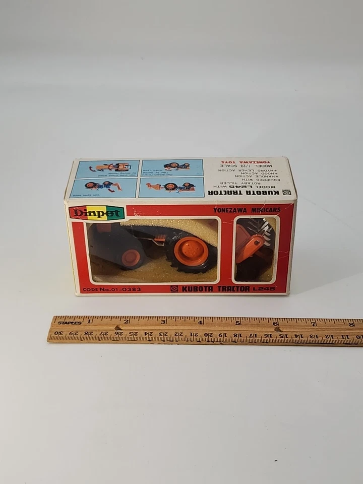Diapet Kubota L245 общего назначения трактор с вращающийся Tiller набор масштаб 1/23 в коробке - Изображение 3 из 4