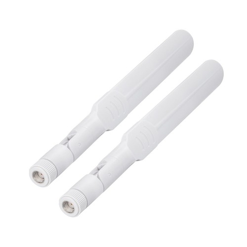 1Pair 8dBi 2.4G 5.8G Dual Band WiFi RP-SMA White Antenna for IP Camera Router - Afbeelding 9 van 10