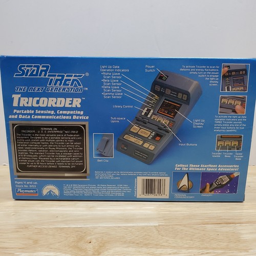 Star Trek The Next Generation Tricorder Type 1 Phaser Classic Scatole Comunicatore - Foto 5 di 15