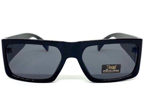 Klassische Biker Hardcore Gangster Hip Hop LOCS SONNENBRILLE schwarzes Gestell dunkle Gläser C5 - Bild 4 von 6