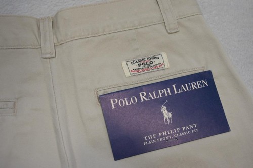 Polo Ralph Lauren Classic Fit Pants Flat Khaki Chino Beige Boys Sz 8 x 25 NWT - Picture 8 of 8