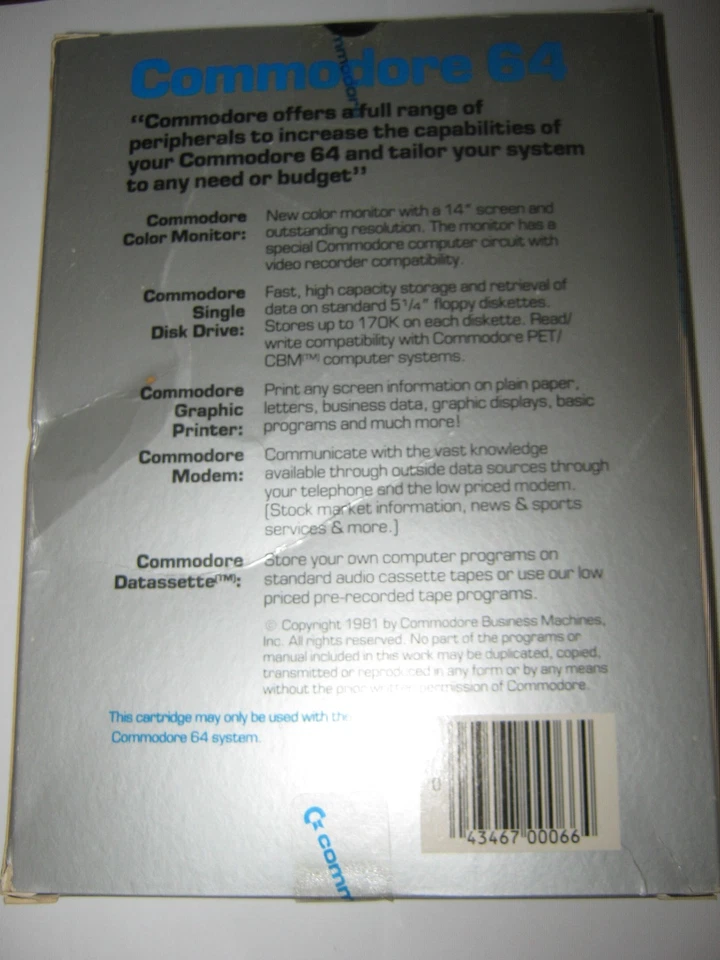 Bally Midway Kickman (Commodore 64, 1982) Arcade Classic Pacman New Unopened C64 - Image 2 of 4