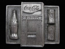 PD11139 VINTAGE 1970s  ENJOY COCA-COLA  SODA FOUNTAIN BERGAMOT BELT BUCKLE