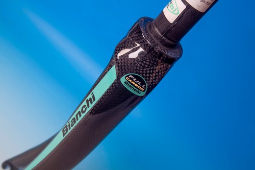 FORCELLA ROAD FORK 28" BIANCHI FULL CARBON DEMO STELO DA TAGLIARE 30cm - Photo 12 sur 16