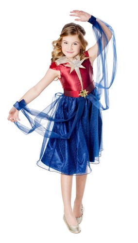 Official Avengers Captain Marvel Childs Girls Dress Costume - Picture 1 of 6