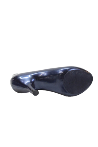 Stivaletti donna Melissa slip on tacco a cono metallizzato blu gomma taglia 6 - Foto 4 di 6