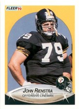 1990 Fleer John Rienstra #149 Pittsburgh Steelers