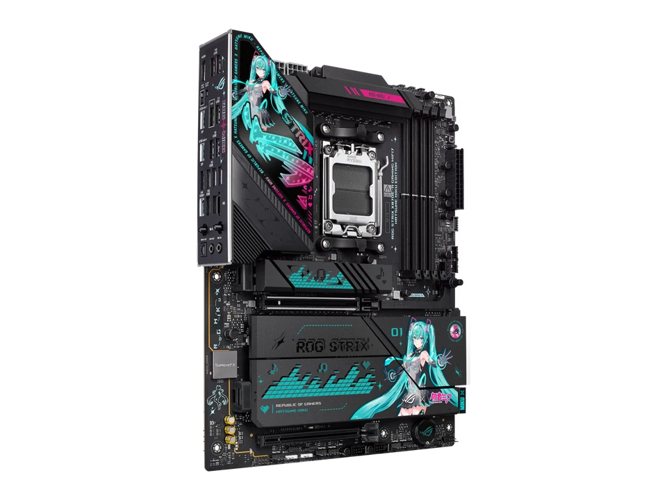 ASUS ROG STRIX X870E-H GAMING WIFI7 HATSUNE MIKU EDITION AMD X870E ATX motherboa - Image 3 of 4