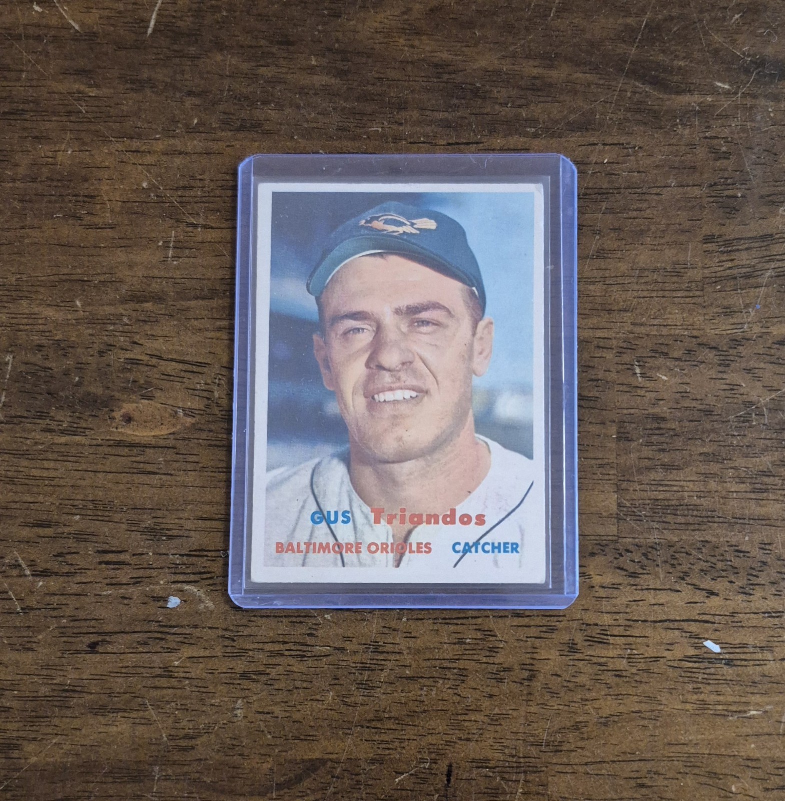 1957 Topps Gus Triandos #156 Baltimore Orioles Ex+ Mt