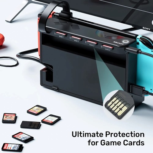 UNITEK Nintendo Switch 4 in 1 Switch Game Card Reader 4-Port Extend Card Holder - Picture 5 of 8