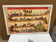 VINTAGE CIRCUS PARADE ART WORK UNKNOWN CIRCUS 12X18