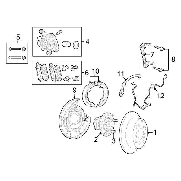 For Chrysler 200 2011-2014 Mopar Parking Brake Shoes Foto 2 de 2