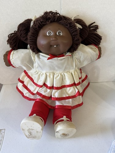 Vintage 1983 Cabbage Patch African American Adorable Showing Tooth Brown Eyes - Bild 2 von 7