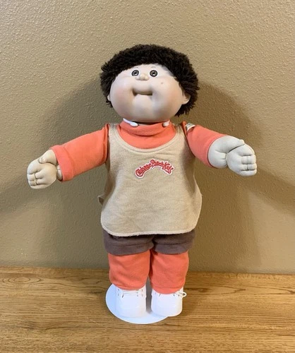 Vintage Cabbage Patch Kids Doll Fuzzy Boy HM8 *Loose Stitches See Pics*