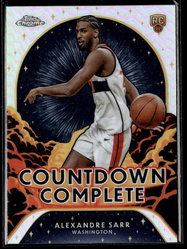 2024-25 Topps Chrome Alexandre Sarr Countdown Complete Refractor JC