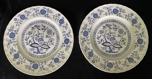 Enoch Wedgwood (Tunstall) Blue Heritage Dinner Plates 9 7/8 inches diameter EUC - Picture 7 of 11