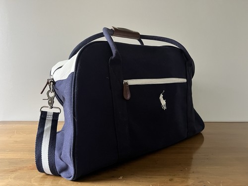 Borsone da viaggio Polo Ralph Lauren blu navy/bianco palestra weekend - Foto 2 di 6