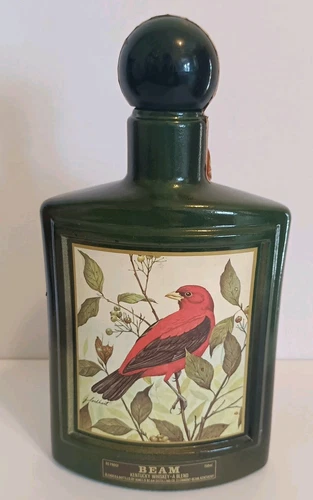 CLASSIC JIM BEAM 1983 WILDLIFE James Lockhart Red Bird Scarlet Decanter Empty - Picture 1 of 4