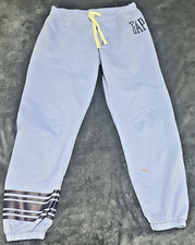 Gap Logo Blue Jogger Sweatpants - Womens Medium, Elastic Waist  Drawstring