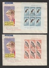 New Zealand 1960 Health minisheets on 2 FDC - Birds