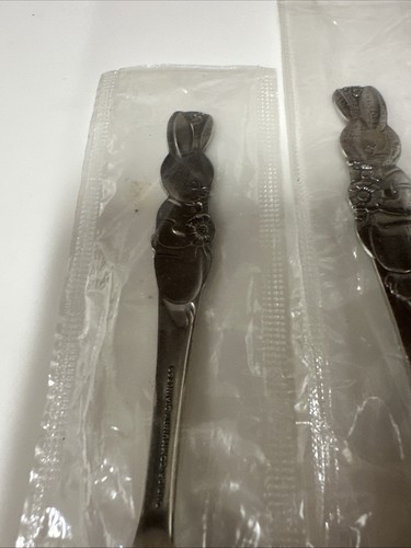 NEU Oneida Community Edelstahl Peter Rabbit Hase 3-teiliges Kinder Silberbesteck Set - Bild 2 von 5