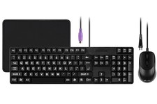 MCSaite Wired PS2 104 Keys Computer Keyboard and Mouse Combo - Big black