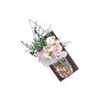 1pc künstliche Blumenwandleuchte Simulation Blumenlampe Glasflasche Wandleuchte