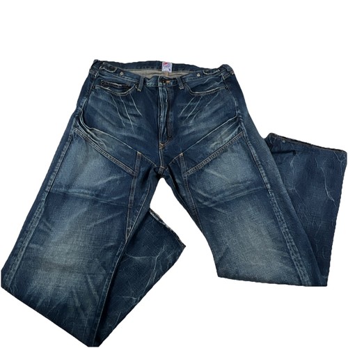 Pantalones de mezclilla para hombre PRPS Japón 38 desgastados difíciles de encontrar patinador calle delantero bolsillos muslos - Imagen 6 de 24