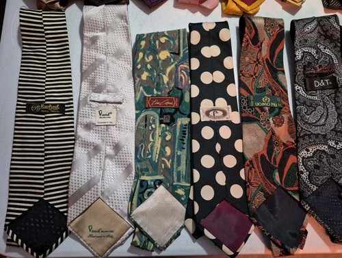 Lot of 20 Neckties-Chanel/Barney's/Donna Karen/Kolte/ETC-Men's Tie Mixed Lot - Picture 12 of 13