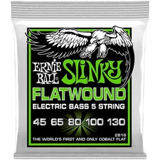 Ernie Ball P02816 Slinky Flatwound 5-String Bass Strings