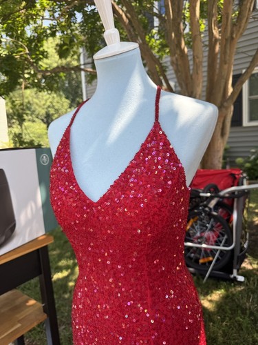 Vintage Cache Prom Dress 90s Maxi  Sequin Fairy Glam 1990’s Medium 7 / 8 - Picture 6 of 11