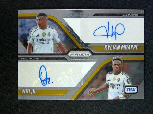2025-26 Panini Prizm FIFA Club World Cup Kylian Mbappe Vini Jr Auto Real Madrid