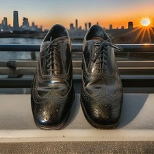 Florsheim Royal Imperial Men  s Wing Tip Black Leather Shoes Size 12