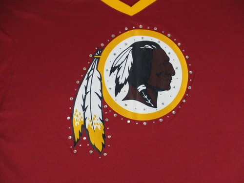 Washington Redskins Shirt Womens Large Burgundy Gold NFL Football Majestic Tee - Picture 3 of 12