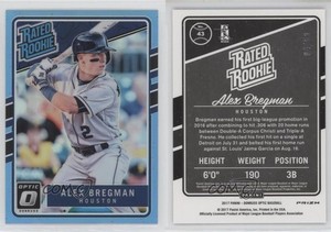 2017 Donruss Optic Rated Rookies Carolina Blue Prizm /50 Alex Bregman Rookie RC
