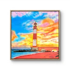 20 X 20 Original Expressionism Handmade Signed  Colorful Abstract Art