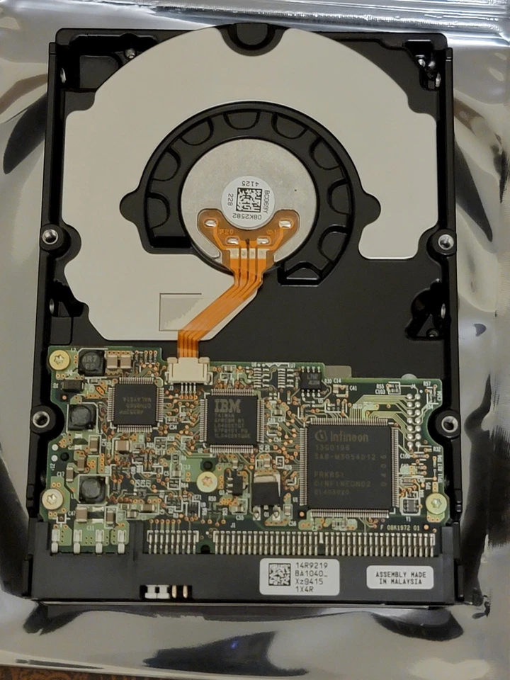 BAD HEADS GOOD PCB Apple HITACHI Deskstar HDS722512VLAT80 14R9202 123.5GB IDE ㈁ - Image 4 of 4