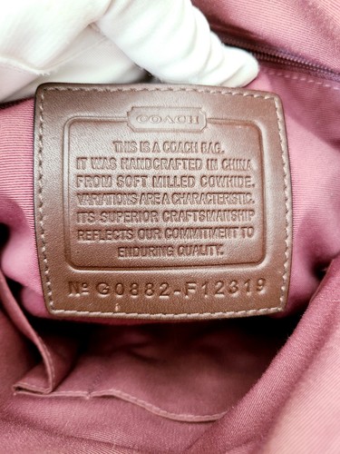 Coach Vintage Brown Womens Pebbled Crossbody Purse C0882-F12319 - Picture 12 of 13