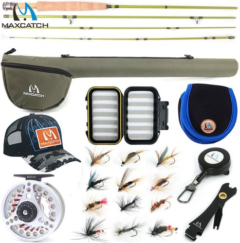 Combo de caña de mosca Maxcatch Ultra-Lite para pesca de panfish/trucha de río arroyo 1/2/3wt - Imagen 10 de 11