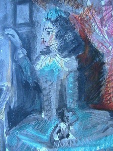 Pablo-Picasso-Toros-Y-Toreros-1961-Color-Lithograph-Print-Lady-Limited-Edition