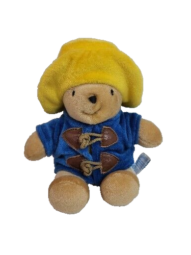 Paddington Bear Eden Stuffed Plush Toy 7” Sitting Yellow Hat Blue Coat - Bild 9 von 9