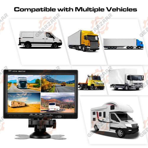 Car Reversing Camera +7" TFT LCD Monitor for Truck Caravan Bus Van Rear View Kit - Picture 6 of 18