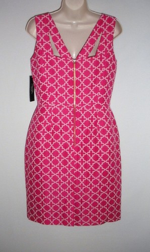 Nuevo con etiquetas Precio de venta sugerido por el fabricante $128 - tahari por ASL Estampado Geométrico Vaina Vestido, Fresa - Imagen 4 de 5