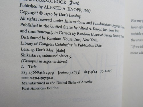 Doris Lessing Baldachin in Argos Archiv Bände 1 - 5 1. Auflage Erstausgabe - Bild 4 von 4